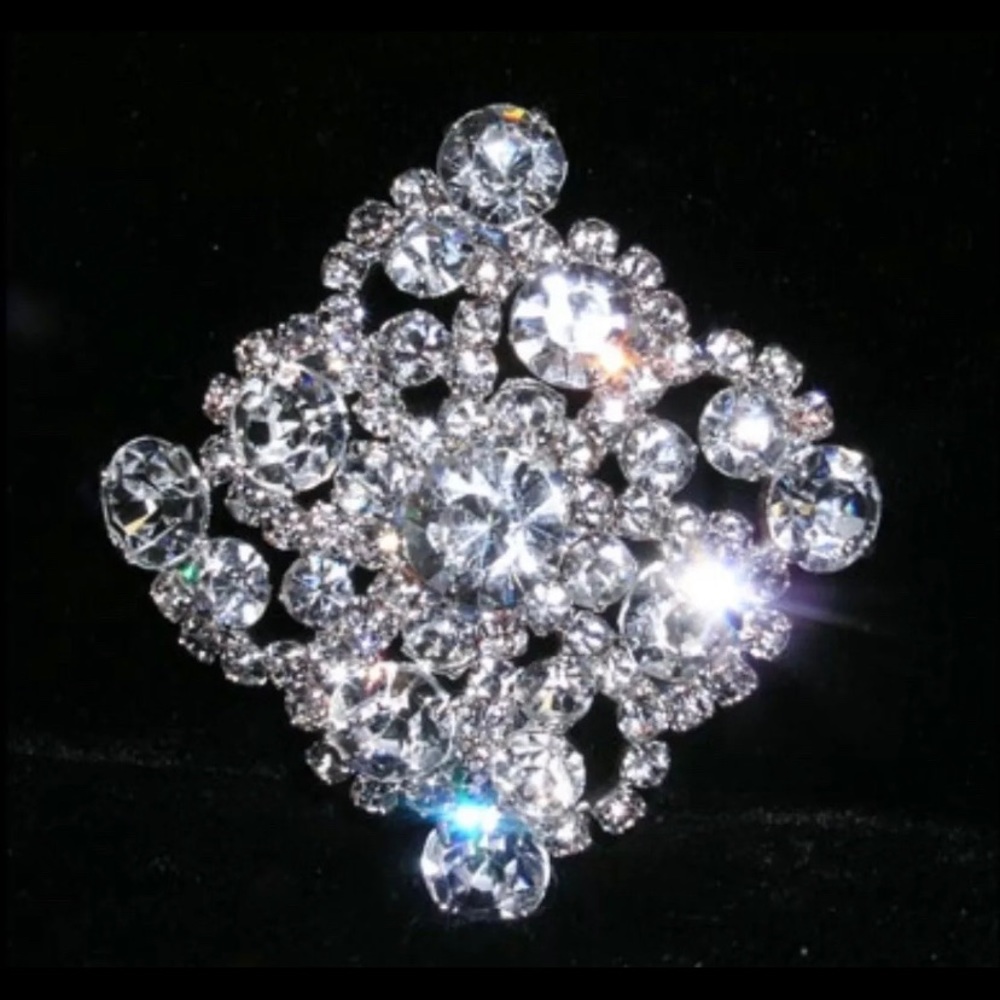 Diamond rhinestone silver button Sewing Crafts